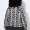 Μπλούζα oversized με snake print και κορδόνι στο τελείωμα