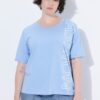 Μπλούζα oversized με στρογγυλή λαιμόκοψη και τύπωμα "Fashion"