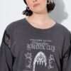 Μπλούζα oversized με στρογγυλή λαιμόκοψη κι ένθετα από δαντέλα