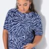 Μπλούζα oversized με zebra print
