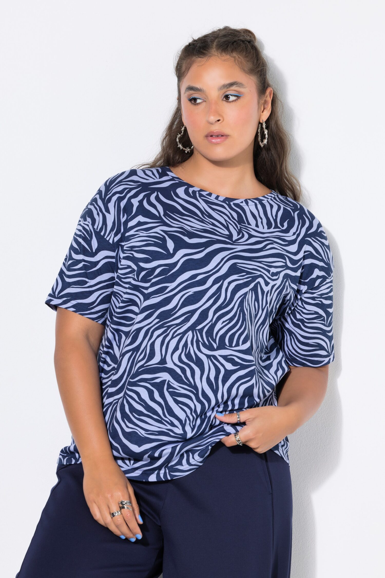 Μπλούζα oversized με zebra print