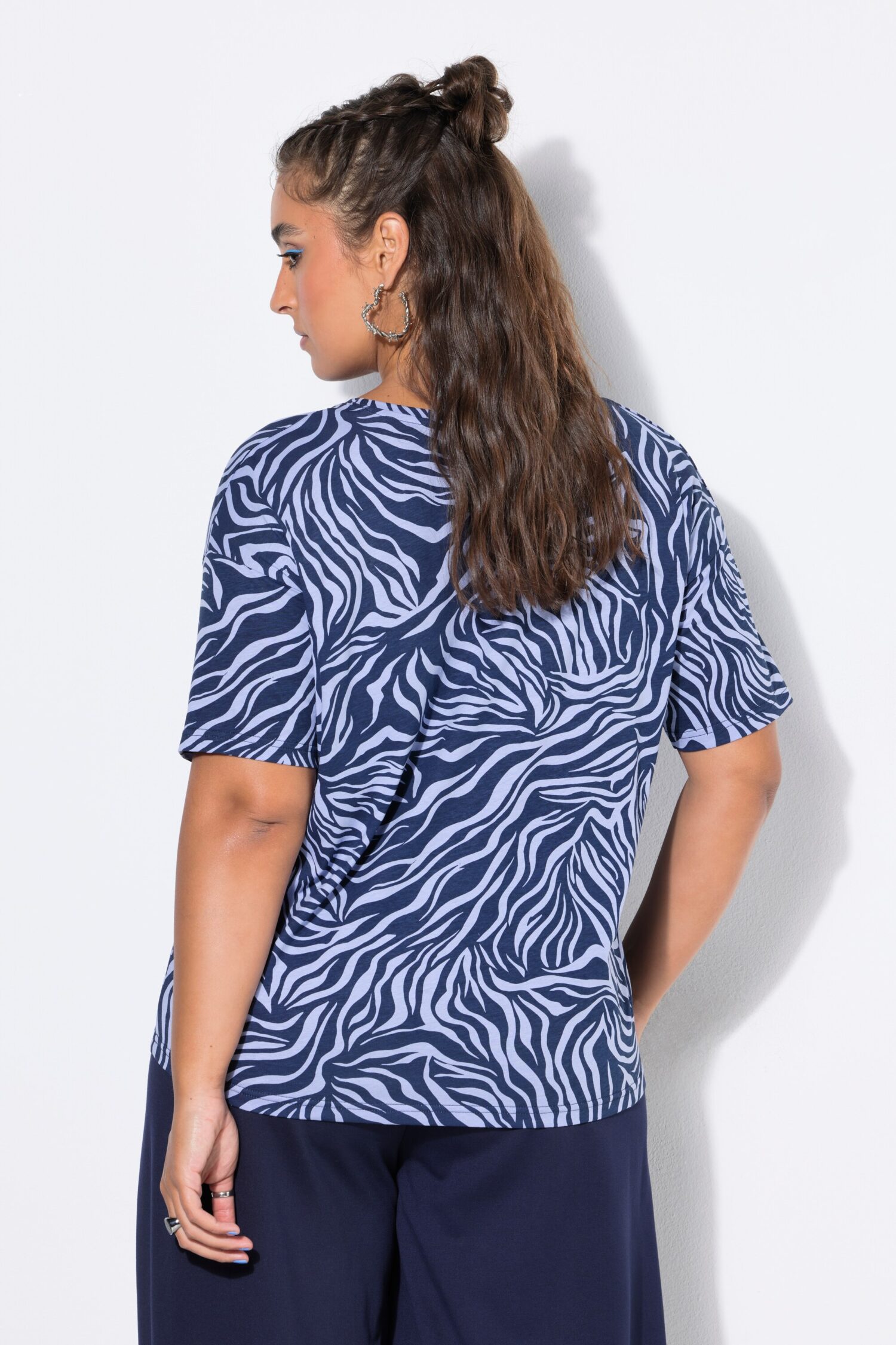 Μπλούζα oversized με zebra print