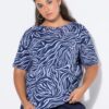 Μπλούζα oversized με zebra print