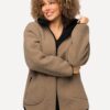 Μπουφάν, από μαλακό teddy fleece με κουκούλα