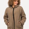 Μπουφάν, από μαλακό teddy fleece με κουκούλα