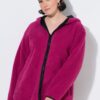 Μπουφάν, από μαλακό teddy fleece με κουκούλα