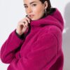 Μπουφάν, από μαλακό teddy fleece με κουκούλα