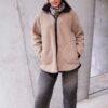 Μπουφάν, από μαλακό teddy fleece με κουκούλα