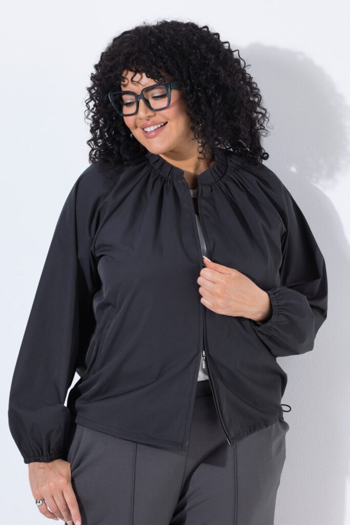 Μπουφάν ελαφρύ oversized με φερμουάρ