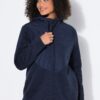 Μπουφάν fleece με κουκούλα και καπιτονέ ένθετο