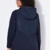 Μπουφάν fleece με κουκούλα και καπιτονέ ένθετο
