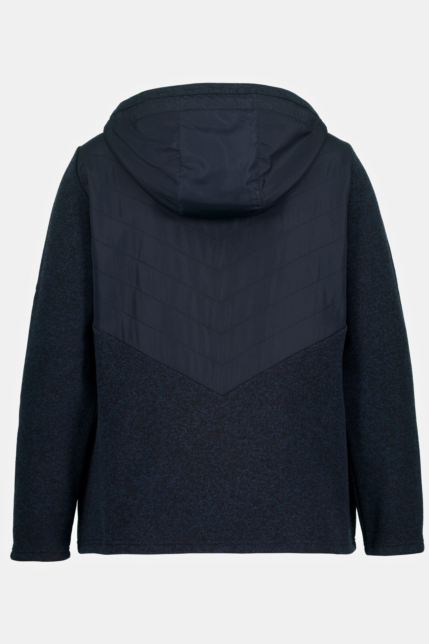 Μπουφάν fleece με κουκούλα και καπιτονέ ένθετο