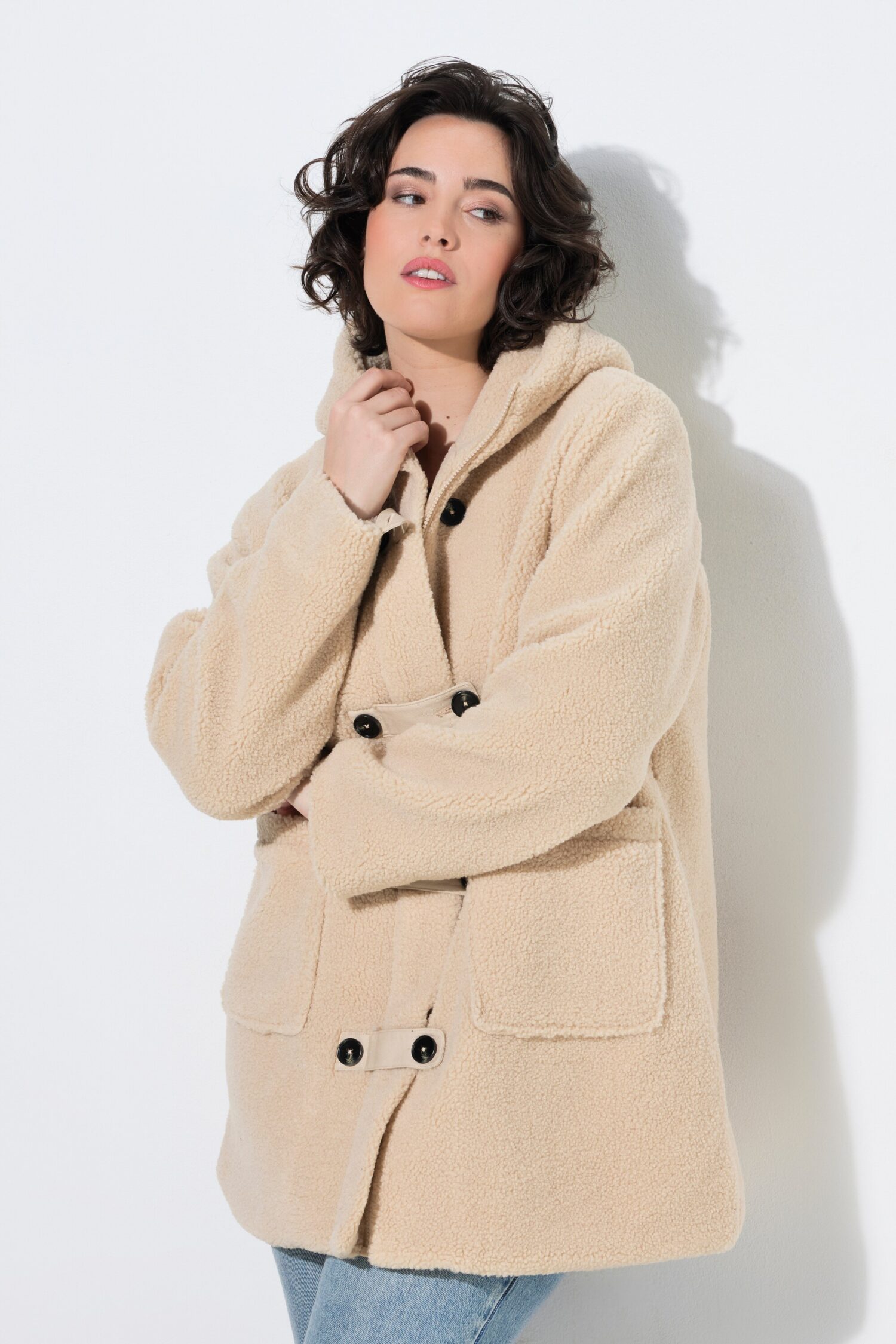 Μπουφάν fleece σε γραμμή Α με κουκούλα