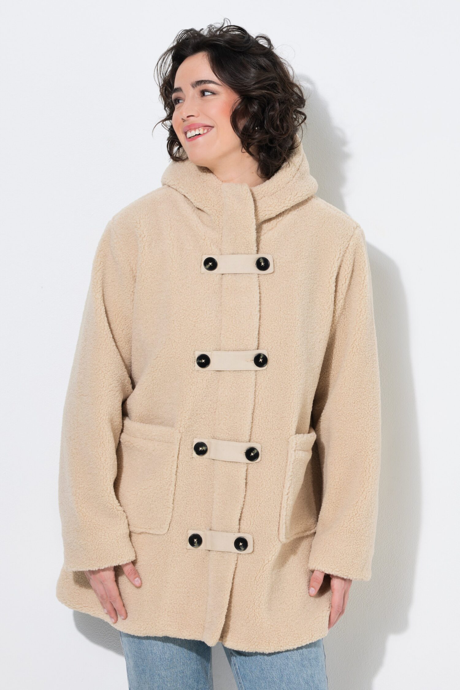 Μπουφάν fleece σε γραμμή Α με κουκούλα