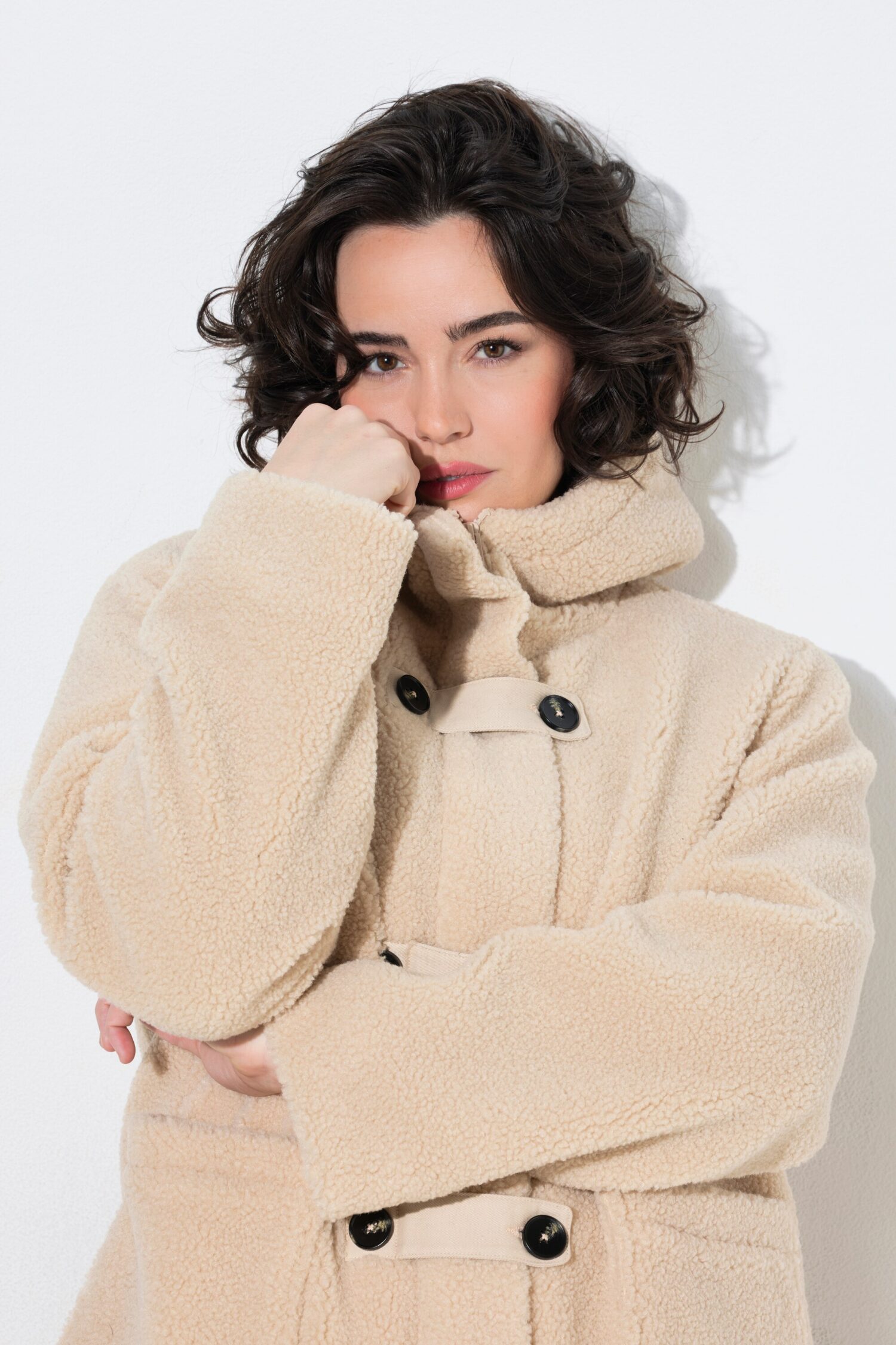 Μπουφάν fleece σε γραμμή Α με κουκούλα