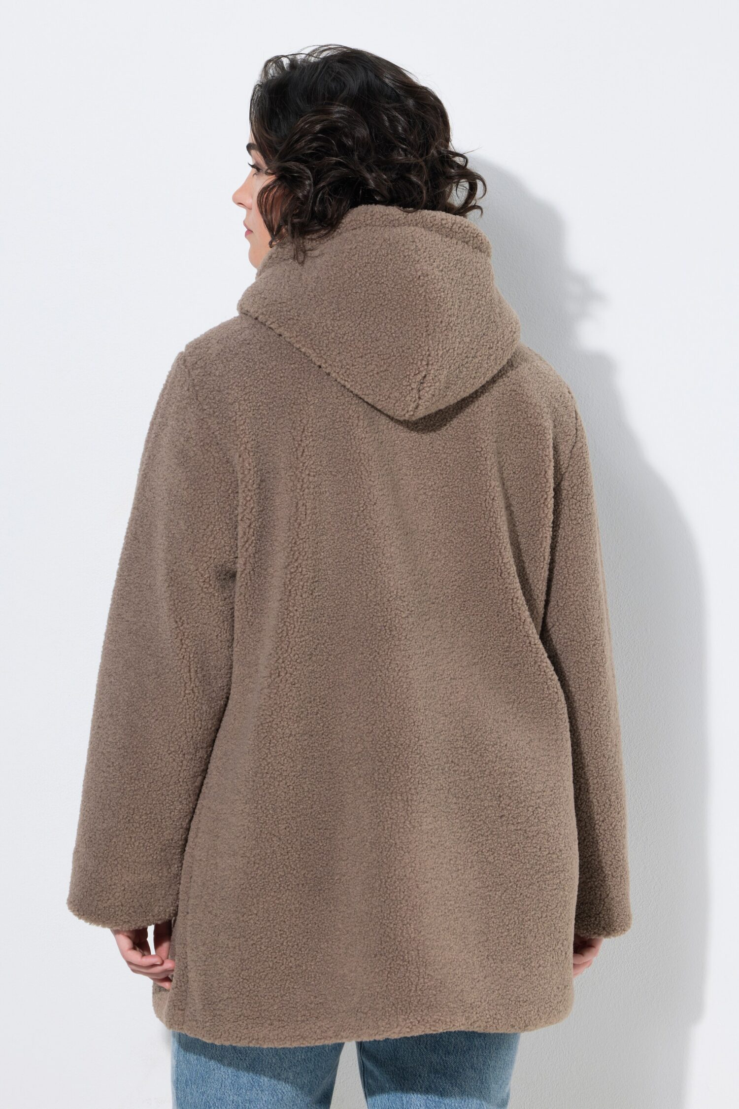 Μπουφάν fleece σε γραμμή Α με κουκούλα