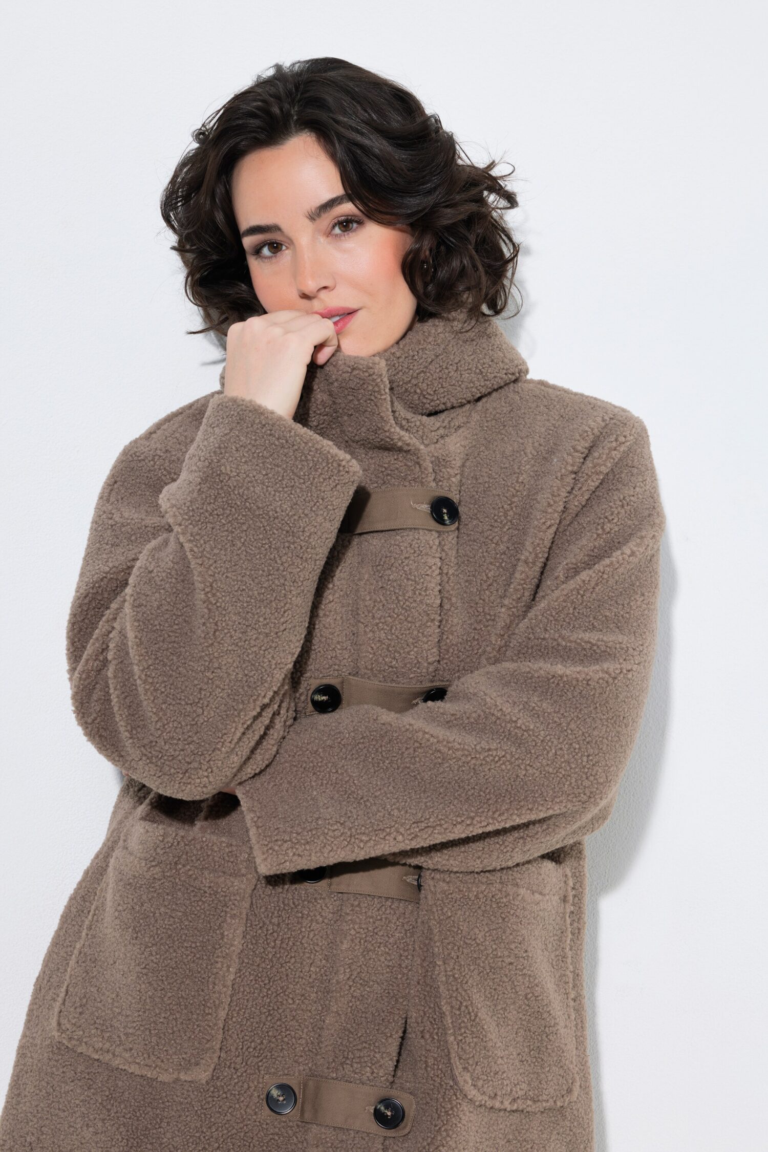 Μπουφάν fleece σε γραμμή Α με κουκούλα