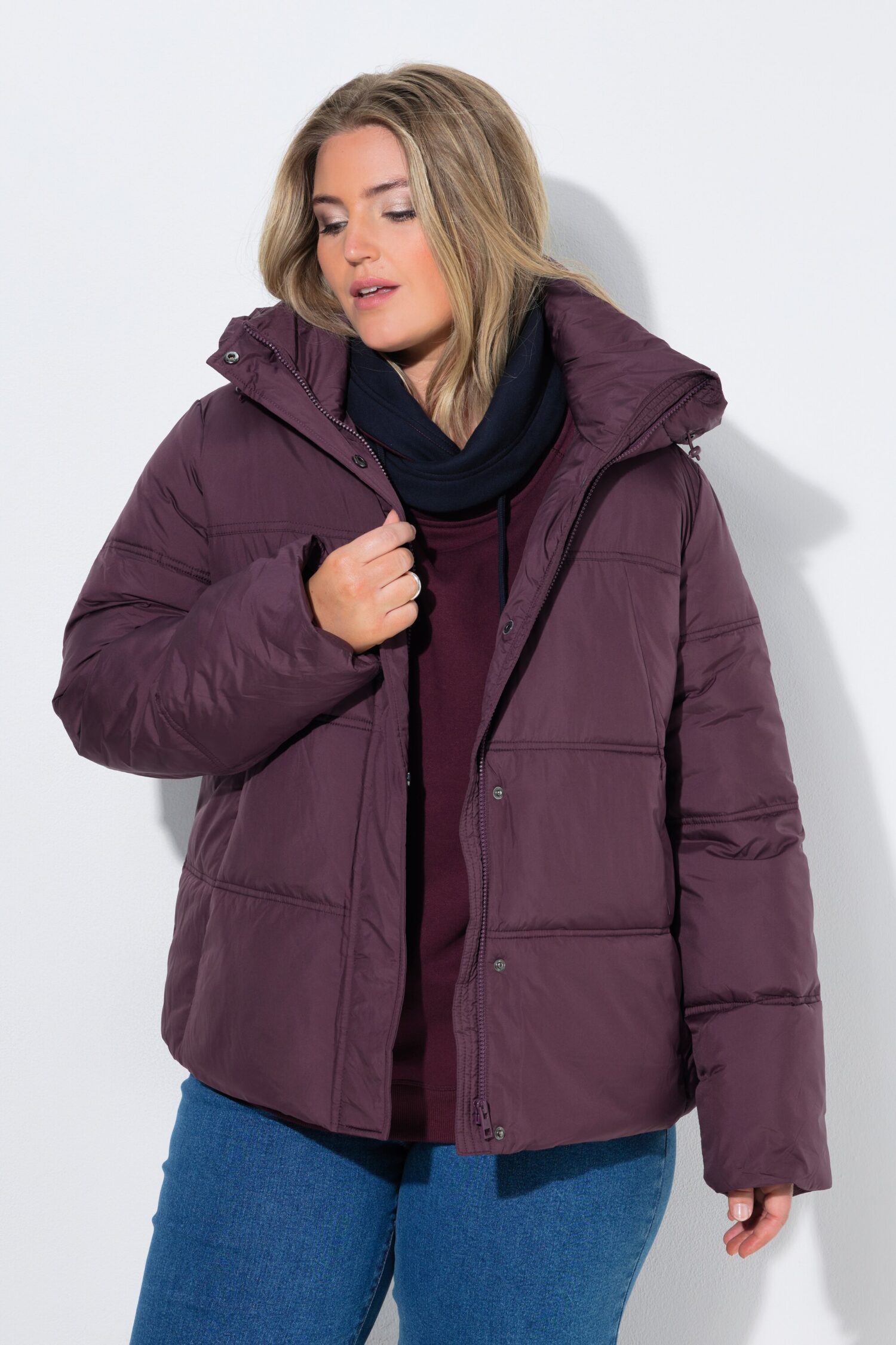 Μπουφάν HYPRAR oversized, καπιτονέ με κουκούλα