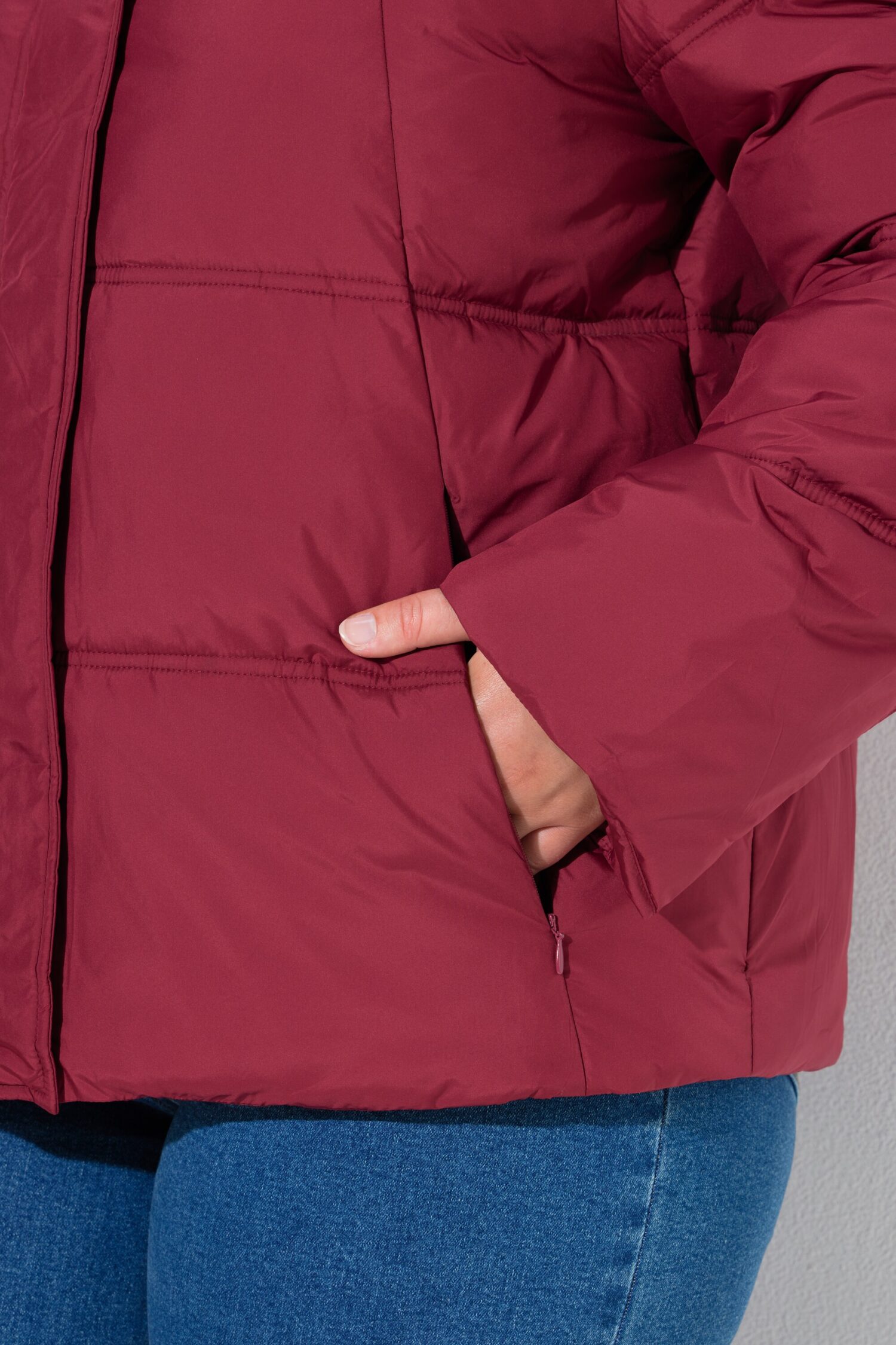 Μπουφάν HYPRAR oversized, καπιτονέ με κουκούλα