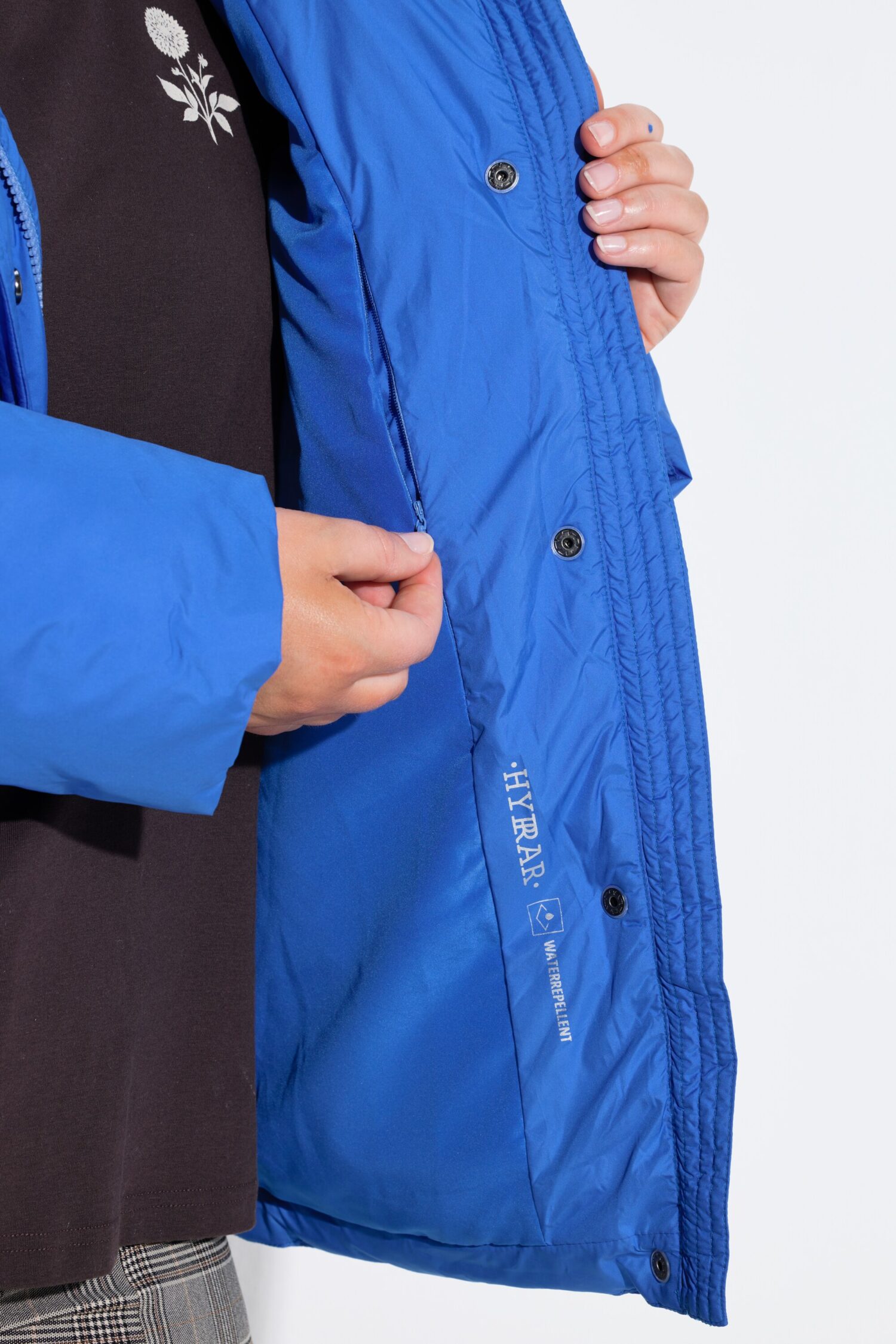 Μπουφάν HYPRAR oversized, καπιτονέ με κουκούλα