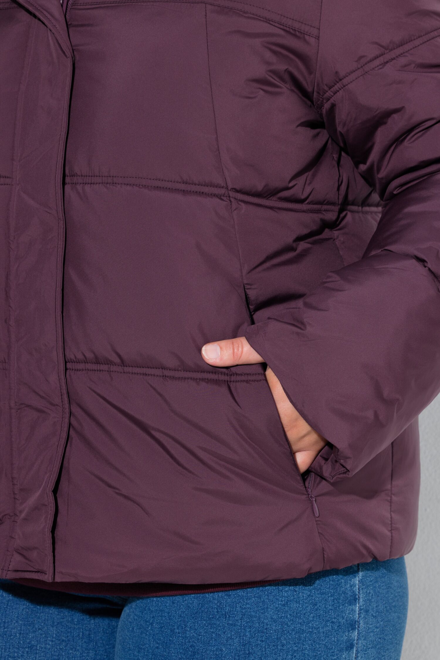 Μπουφάν HYPRAR oversized, καπιτονέ με κουκούλα