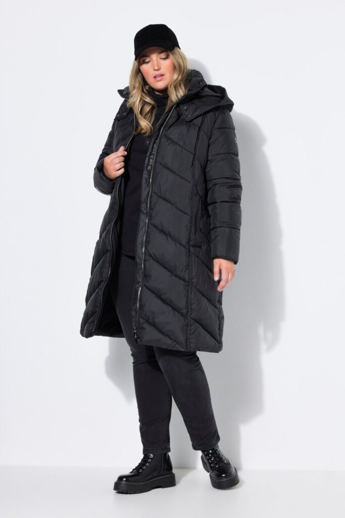 Μπουφάν μακρύ HYPRAR καπιτονέ, αδιάβροχο με κουκούλα
