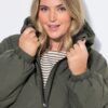 Μπουφάν parka HYPRAR καπιτονέ, αδιάβροχο με κουκούλα