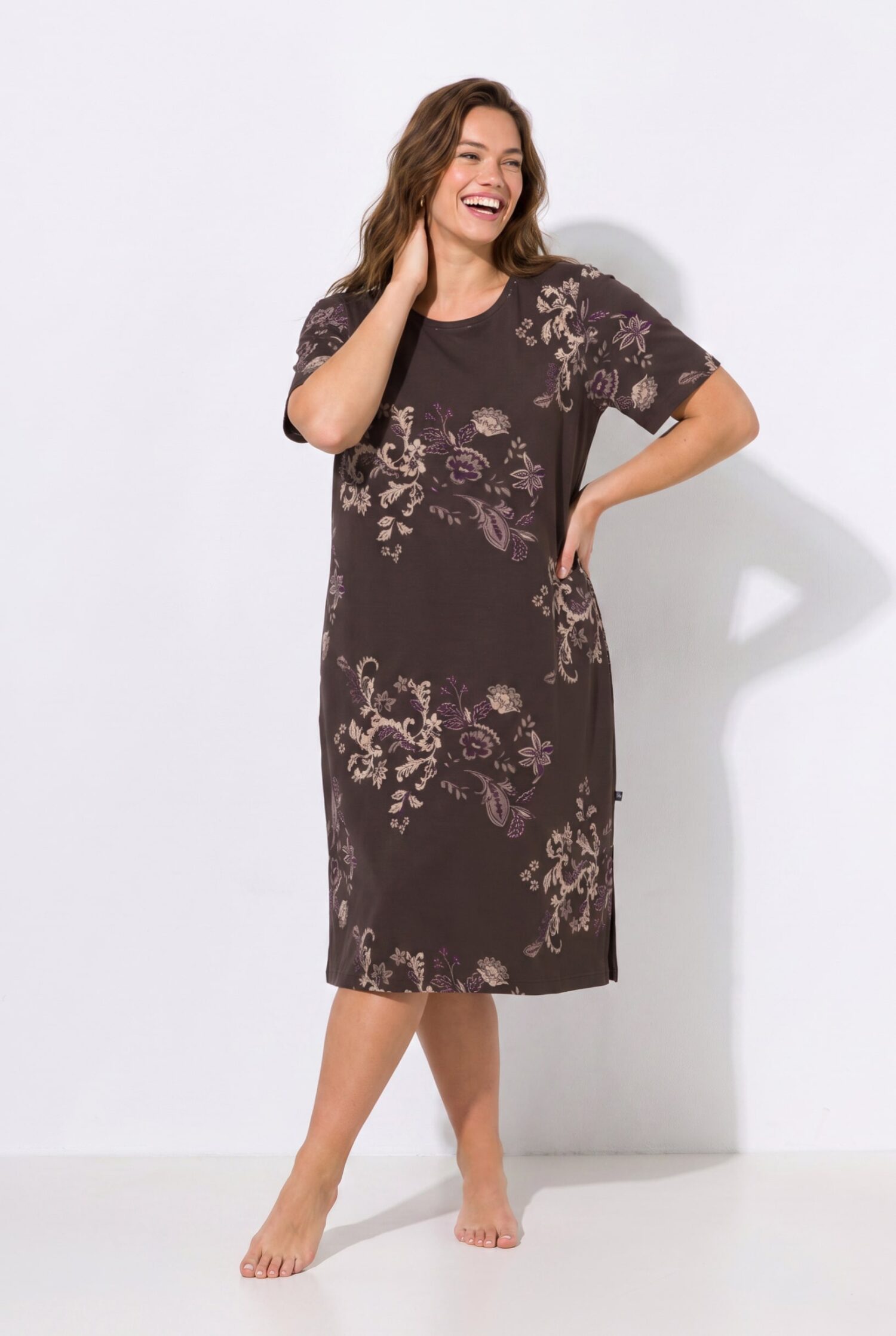 Νυχτικά σε συσκευασία 2 τεμαχίων, oversized με φλοράλ σχέδιο