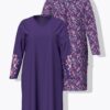 Νυχτικά σε συσκευασία 2 τεμαχίων, oversized με paisley print