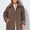 Παλτό διπλής όψης σε γραμμή Α με fleece γιακά