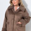 Παλτό διπλής όψης σε γραμμή Α με fleece γιακά