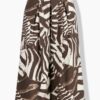 Παντελόνι με zebra print και μερικώς ελαστική μέση