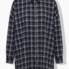Πουκάμισο καρό oversized με πλαϊνά σκισίματα