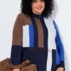 Πουλόβερ oversized, color blocking και γράμματα από στρας