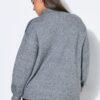 Πουλόβερ oversized με φλοράλ κέντημα από παγιέτες στον ώμο