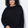 Πουλόβερ oversized με οριζόντια ριμπ πλέξη