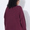 Πουλόβερ oversized με οριζόντια ριμπ πλέξη