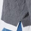 Πουλόβερ πλεκτό oversized με ένθετο γιακά και τελείωμα πουκαμίσου