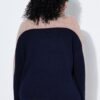 Πουλόβερ πλεκτό oversized με όρθιο γιακά