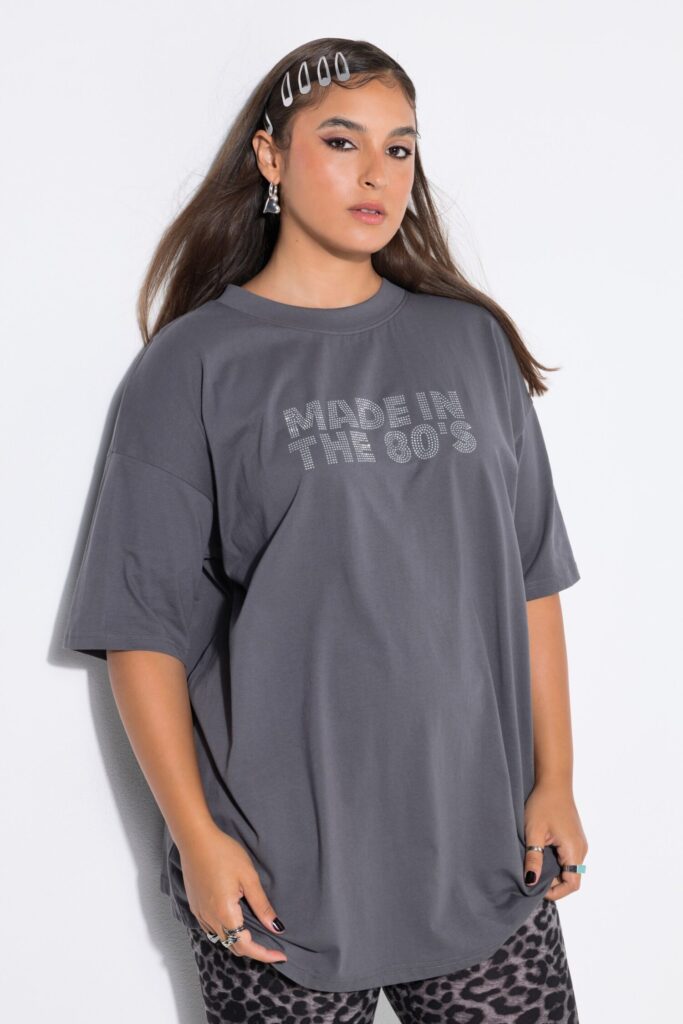 T-shirt oversized με σχέδιο "Made in the 80s"