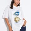 T-shirt oversized με τύπωμα "PEARLS"