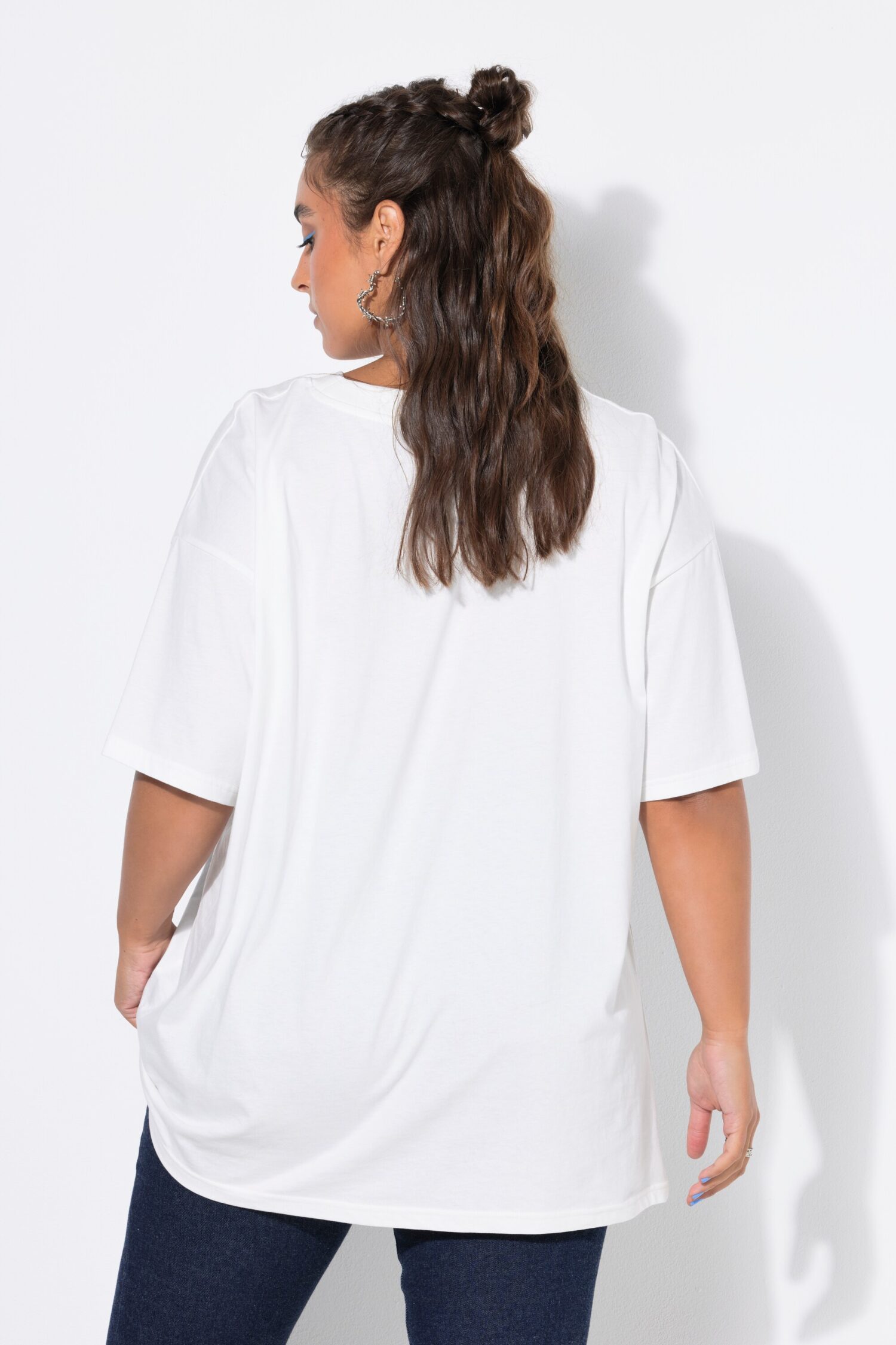 T-shirt oversized με τύπωμα "PEARLS"