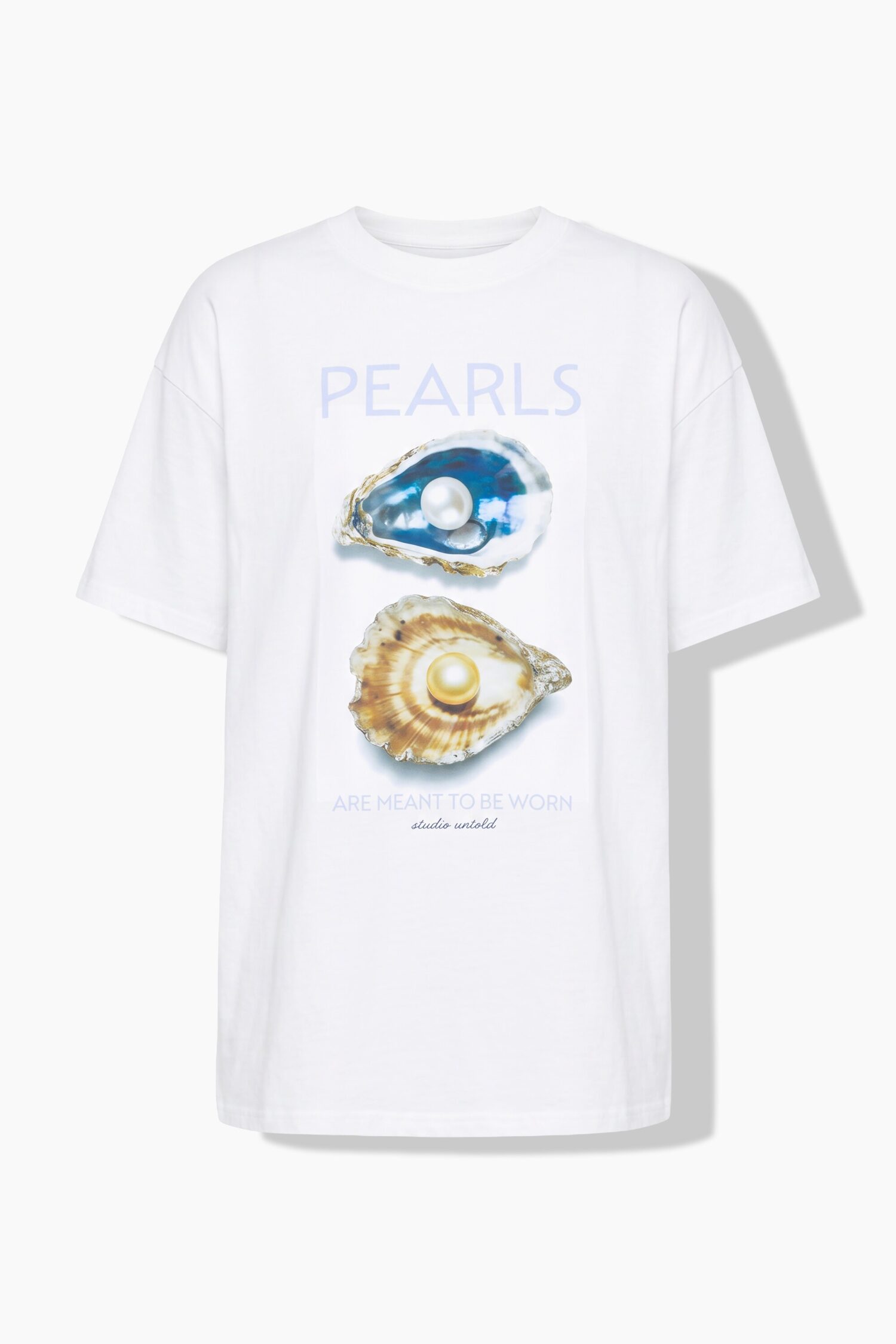 T-shirt oversized με τύπωμα "PEARLS"