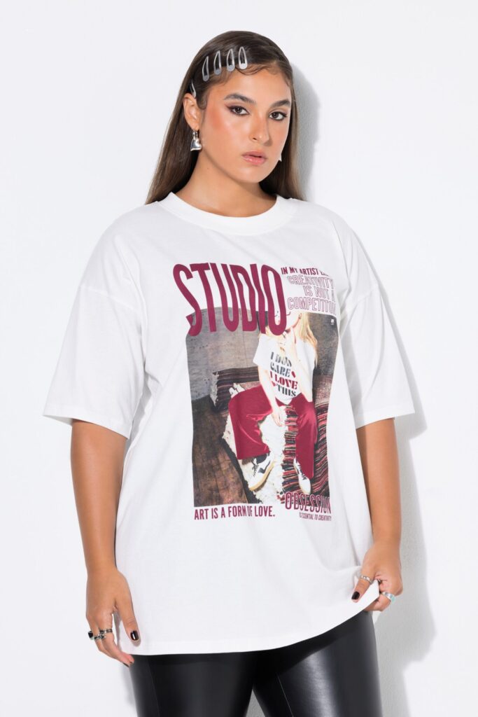 T-shirt oversized με τύπωμα "STUDIO"