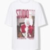 T-shirt oversized με τύπωμα "STUDIO"
