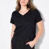 T-shirt σε φαρδιά, κλασική εφαρμογή με λαιμόκοψη V