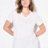 T-shirt σε φαρδιά, κλασική εφαρμογή με λαιμόκοψη V