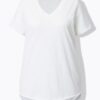 T-shirt σε φαρδιά, κλασική εφαρμογή με λαιμόκοψη V