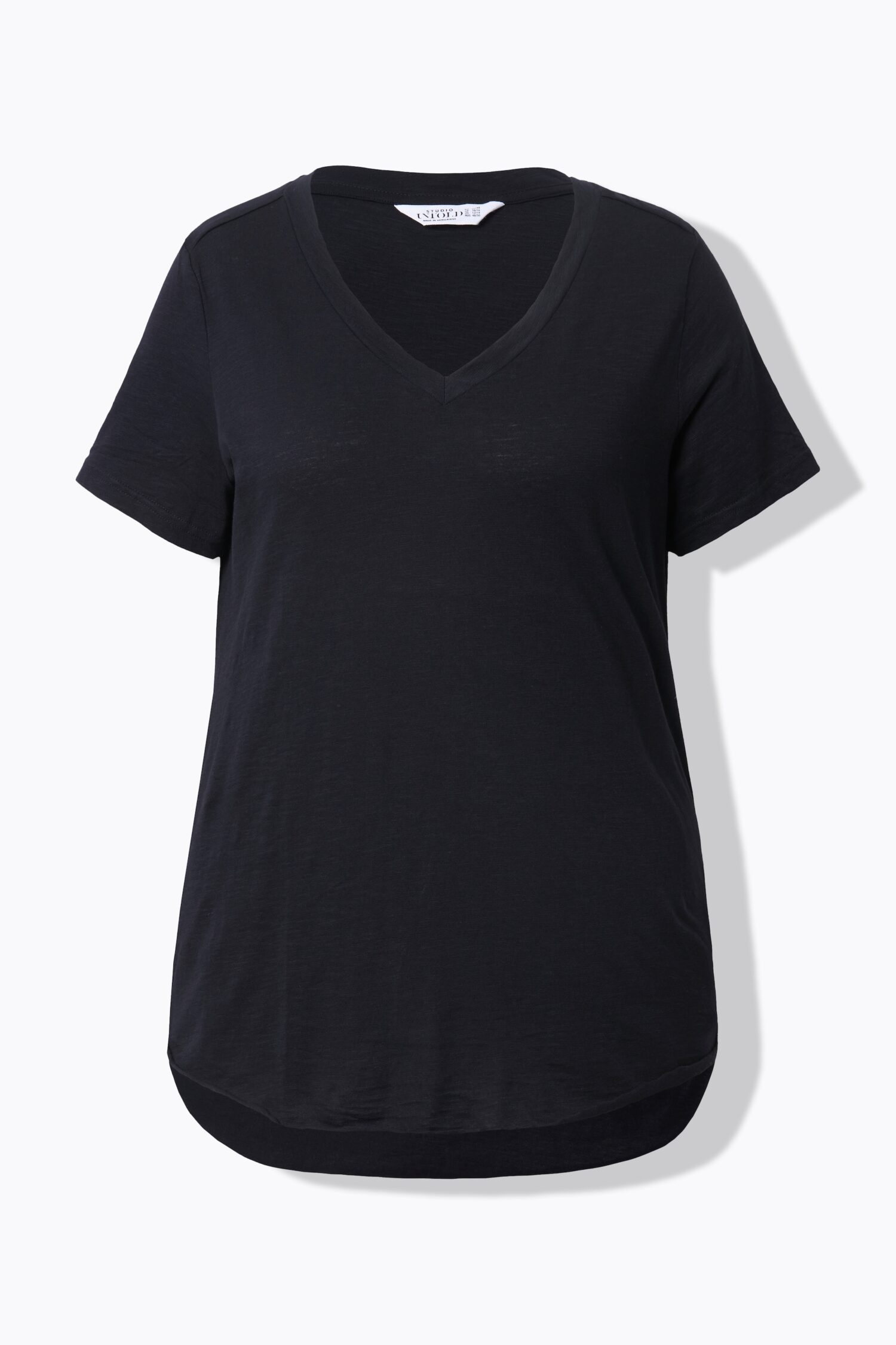 T-shirt σε φαρδιά, κλασική εφαρμογή με λαιμόκοψη V
