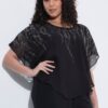 Τουνίκ oversized με layers και σχέδιο με στρας